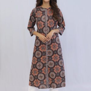 Pure ajrakh hand block printed Kurta